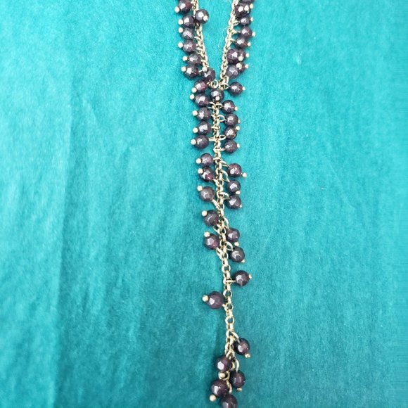 2/35$ Kenneth Cole Y necklace with deep red beads - Picture 5 of 6